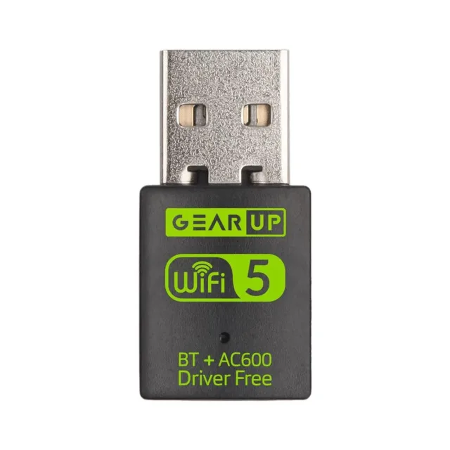gearup 600mbps dual band wifi + bluetooth adapter